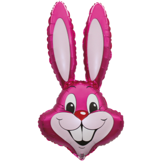 Flexmetal Folienballon Hasenkopf Fuchsia Pink 90cm-1St