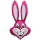 Flexmetal Folienballon Hasenkopf Fuchsia Pink 90cm-1St