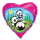 Flexmetal Folienballon Panda mit Baby  ø45cm unverpackt-1St