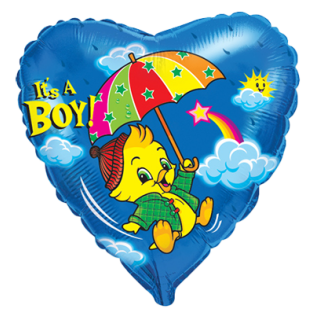 Flexmetal Folienballon Its a Boy  ø45cm unverpackt-1St