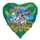 Flexmetal Folienballon Happy Birthday Zebras  ø45cm unverpackt-1St