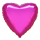 Flexmetal Folienballon Herz Fuchsia ø45cm unverpackt-1St