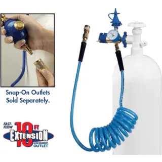 Conwin Profi-Helium-Füllventil für Folienballons mit Abschaltautomatik oder Latexballons mit Manometer und Messer und Schlauch auch für Bubbles-1St