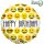 Betallic Folienballon Happy Birthday Emoji  ø46cm-1St