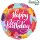 Betallic Folienballon Happy Birthday Blumen  ø46c-1St