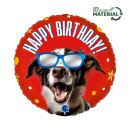 Grabo Folienballon Hund Happy Birthday  ø46cm-1St