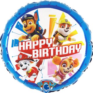 Grabo Folienballon Paw Patrol Happy Birthday  ø46cm-1St