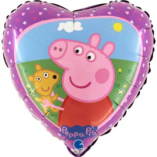 Grabo Folienballon Peppa Pig und Teddy  ø46cm-1St