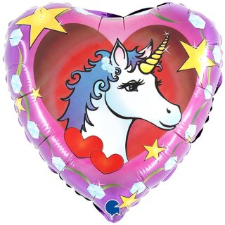 Grabo Folienballon Einhorn  ø46cm unverpackt-1St