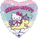 Grabo Folienballon Hello Kitty Regenbogen  ø46cm-1St