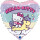 Grabo Folienballon Hello Kitty Regenbogen  ø46cm-1St