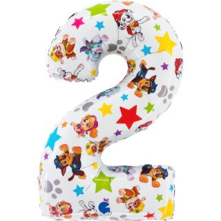 Grabo Folienballon -Zahl 2- Paw Patrol Folie 66cm-1St