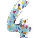 Grabo Folienballon -Zahl 4- Peppa Pig Folie 66cm-1St