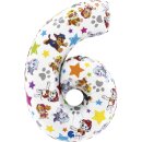 Grabo Folienballon -Zahl 6- Paw Patrol Folie 66cm-1St