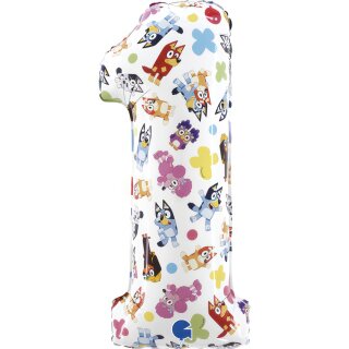 Grabo Folienballon -Zahl 1- Bluey Folie 66cm-1St