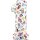 Grabo Folienballon -Zahl 1- Bluey Folie 66cm-1St