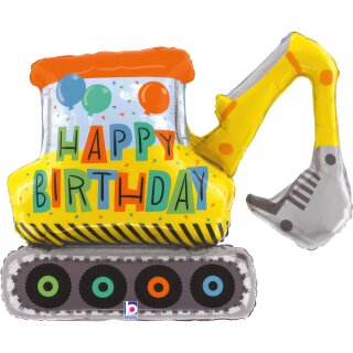 Betallic Folienballon Bagger Happy Birthday 79cm-1St