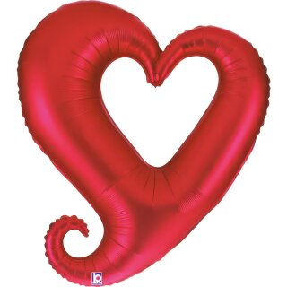 Betallic Folienballon Herz Kettenherz Rot Jumbo  ø84cm-1St