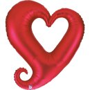 Betallic Folienballon Herz Kettenherz Rot Jumbo...