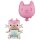 Partydeco Folienballon Gabbys Dollhouse Babybox 46cm Katzenkopf-1St