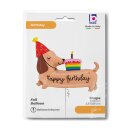 Betallic Folienballon Hund-Dackel Happy Birthday 109cm-1St