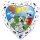 Grabo Folienballon Hund-Dalmatiner  ø46cm unverpackt-1St