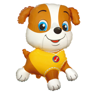 Flexmetal Folienballon Hund-Bulldogge Gelb 84cm-1St