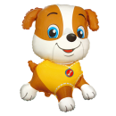 Flexmetal Folienballon Hund-Bulldogge Gelb 84cm-1St