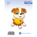Flexmetal Folienballon Hund-Bulldogge Gelb 84cm-1St