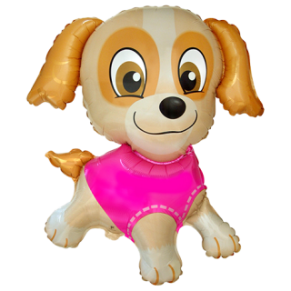 Flexmetal Folienballon Hund-Bulldogge Rosa 84cm unverpackt-1St