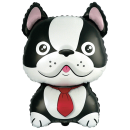 Flexmetal Folienballon Hund-Bulldogge Schwarz 70cm-1St