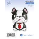 Flexmetal Folienballon Hund-Bulldogge Schwarz 70cm-1St