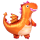 Flexmetal Folienballon Drachen Orange 92cm-1St