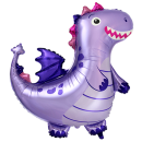 Flexmetal Folienballon Drachen Violett 92cm-1St