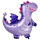 Flexmetal Folienballon Drachen Violett 92cm-1St