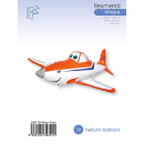 Flexmetal Folienballon Flugzeug Orange 87cm-1St