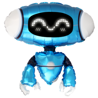 Flexmetal Folienballon Roboter Blau 68cm-1St