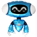 Flexmetal Folienballon Roboter Blau 68cm-1St