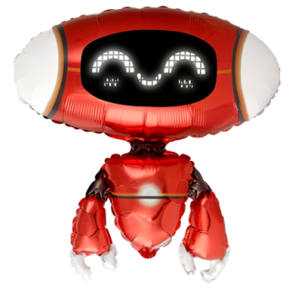Flexmetal Folienballon Roboter Rot 68cm-1St