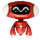 Flexmetal Folienballon Roboter Rot 68cm-1St