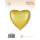 Flexmetal Folienballon Herz Gold-Pastel Satin  ø45cm-1St