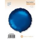 Flexmetal Folienballon Blau Satin ø45cm-1St