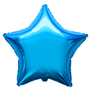 Flexmetal Folienballon Stern Blau ø45cm unverpackt-1St