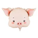 Partydeco Folienballon Schweinekopf 61cm-1St