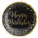 Riethmüller Folienballon Happy Birthday Schwarz-Gold...