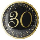 Riethmüller Folienballon -Zahl 30- Schwarz-Gold...