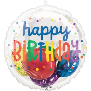 Anagram Folienballon Happy Birthday Insider ø50cm-1St