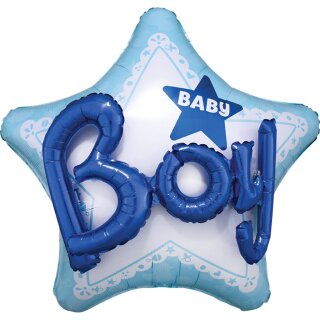 Anagram Folienballon Baby Boy 3D-Effekt ø60cm-1St