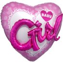 Anagram Folienballon Baby Girl 3D-Effekt ø60cm-1St