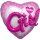Anagram Folienballon Baby Girl 3D-Effekt ø60cm-1St
